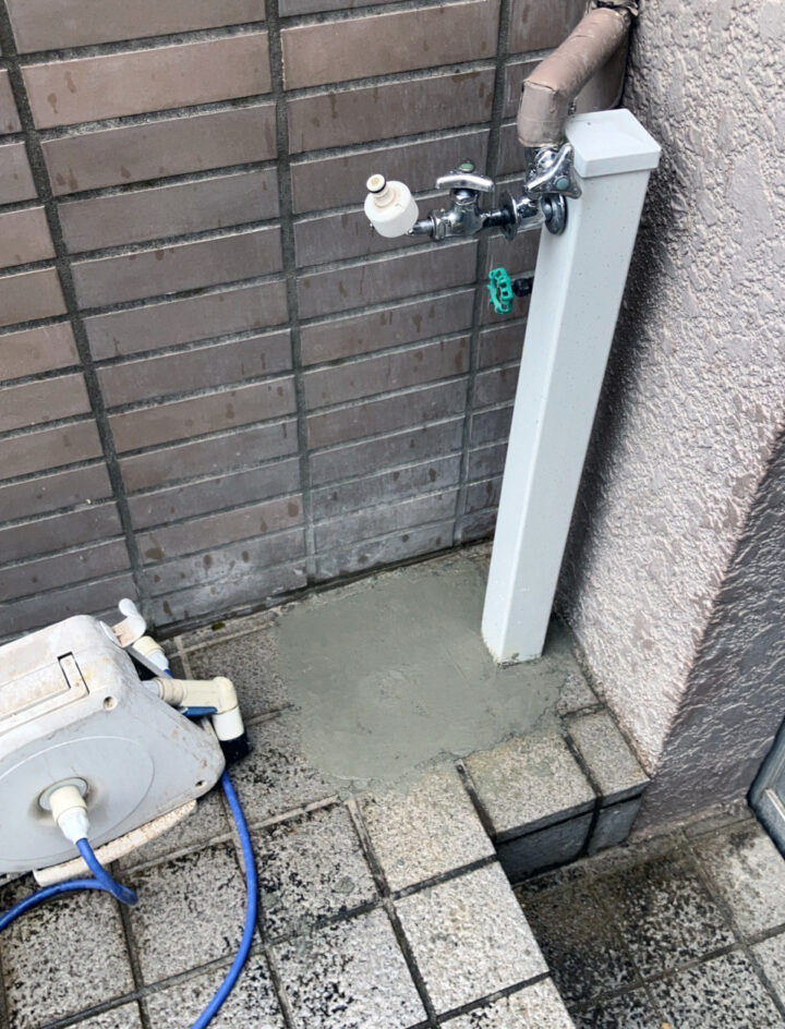 屋外水栓柱のトラブルを解消｜名古屋市緑区K様邸の屋外水栓柱改修工事の画像